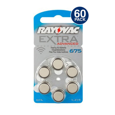 Rayovac 675 Mercury Free Hearing Aid Battery 60 pcs - MERCURY FREE